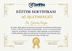 AĞ İŞLETMENLİĞİ USTALIK & KALFALIK BELGESİ