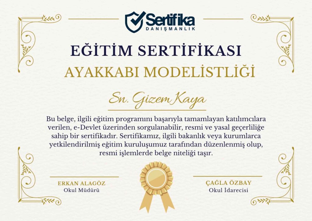 AYAKKABI MODELİSTLİĞİ USTALIK & KALFALIK BELGESİ