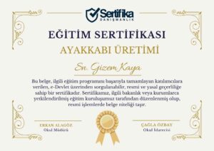 AYAKKABI ÜRETİMİ USTALIK & KALFALIK BELGESİ