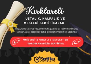 Kırklareli Sertifika Nasıl Alınır