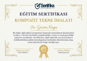 KOMPOZİT TEKNE İMALATI USTALIK & KALFALIK BELGESİ