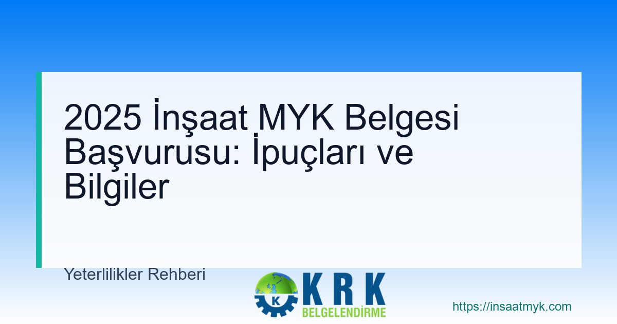 MYK Belgelendirme Görseli